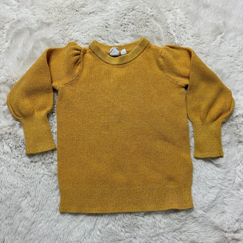 Gap Girls sparkly Mustard sweater - Size XS